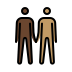 men holding hands, dark skin tone, medium skin tone